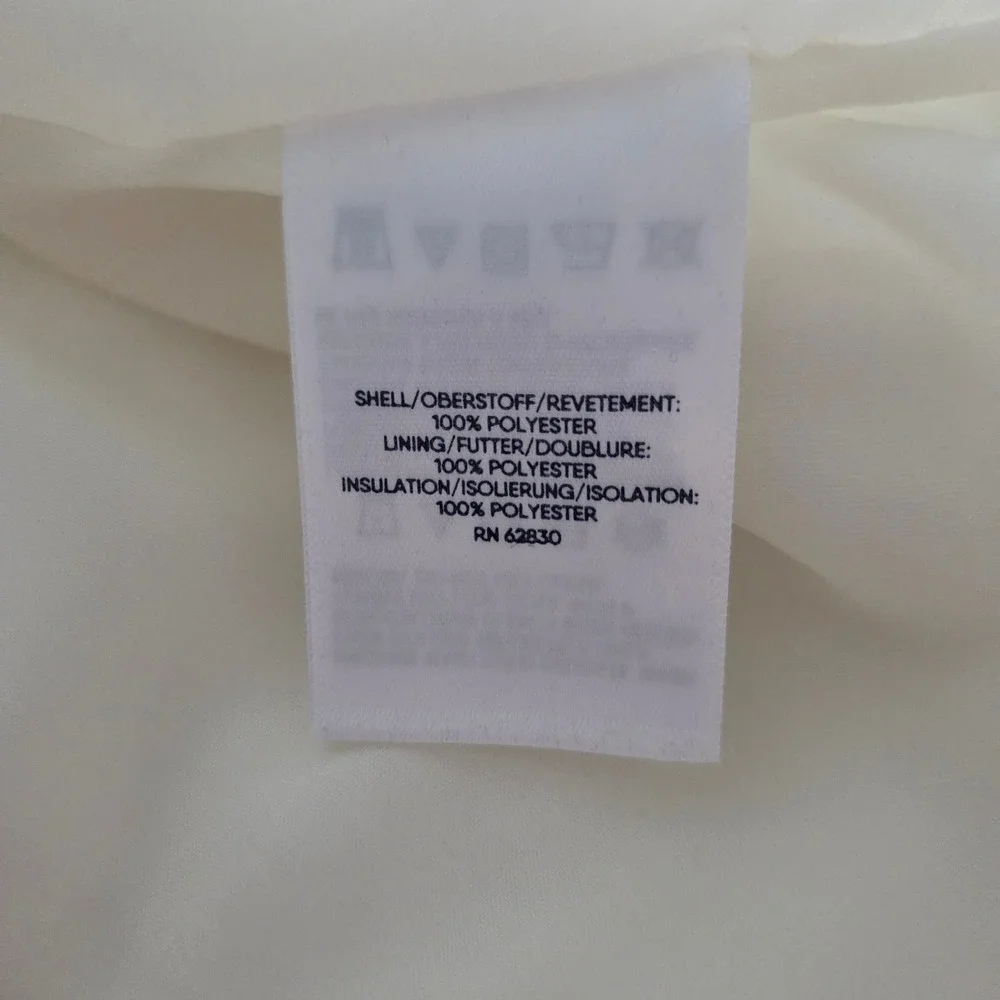 Lands' End‎ Puffer Vest White Diamond Quilted Women 2X 20W-22W